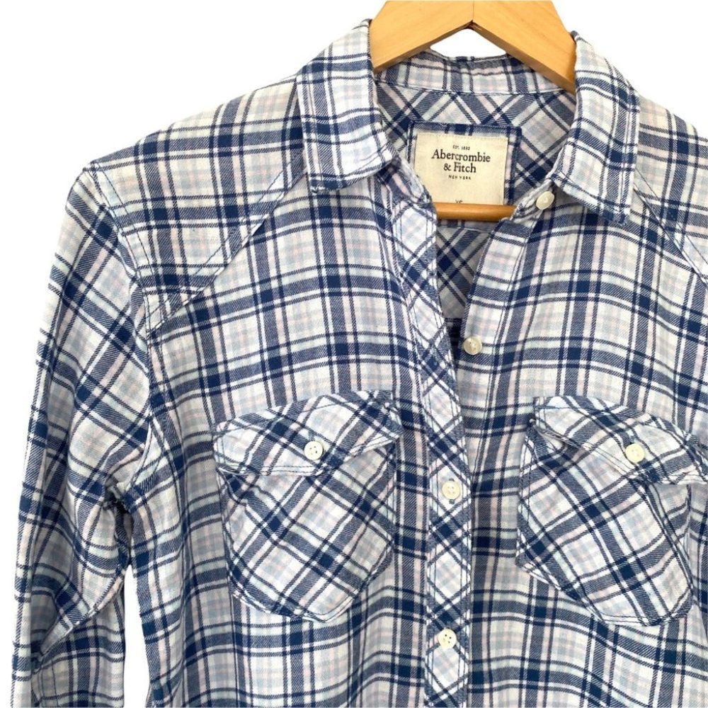 Abercrombie & Fitch 💯 cotton flannel plaid shirt